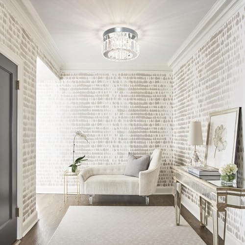 Mini Crystal Chandelier | Dimmable LED Round Ceiling Light