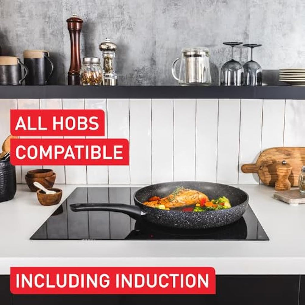 Tefal Titanium Stone 5pc Induction Cookware Set | Metal Safe Non-Stick