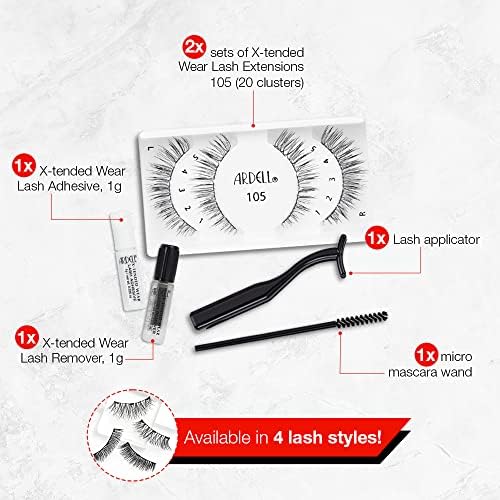 Ardell X-Tended Wear 105 Black Lash Clusters – Natural Vegan Eyelashes