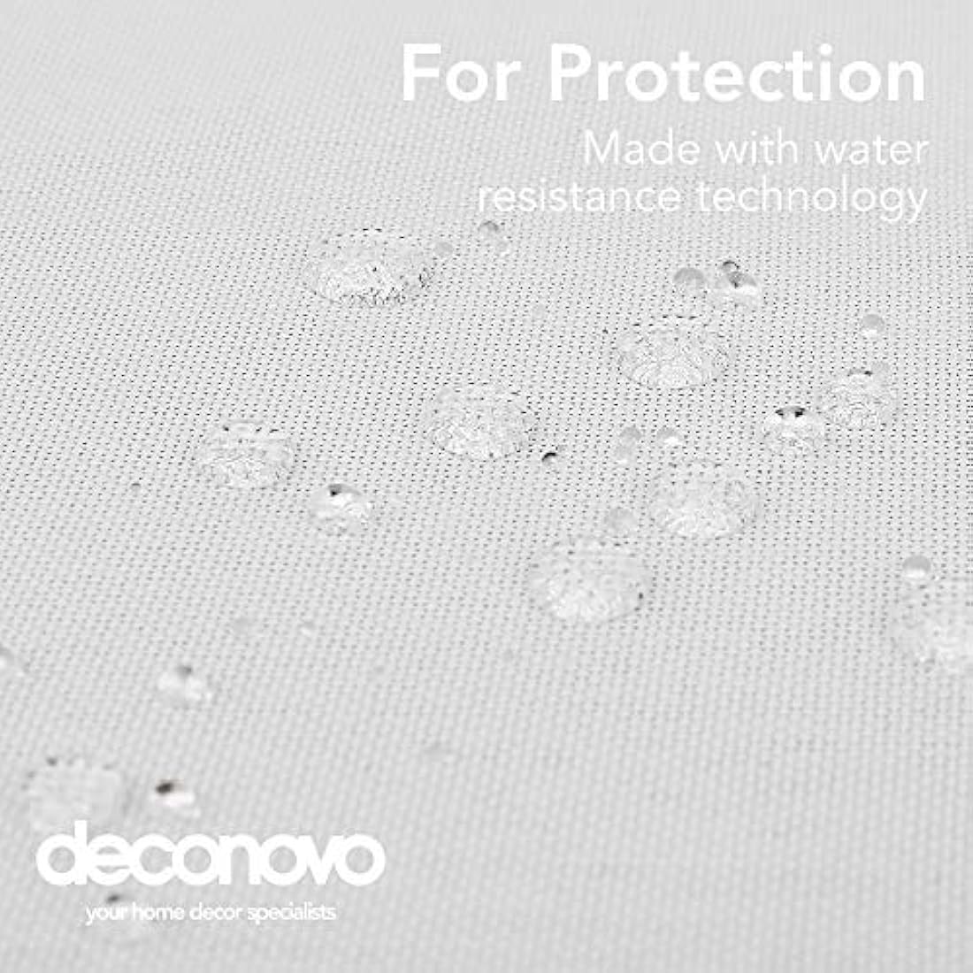 Deconovo Faux Linen Rectangle Tablecloth | Water Resistant – 52x90in
