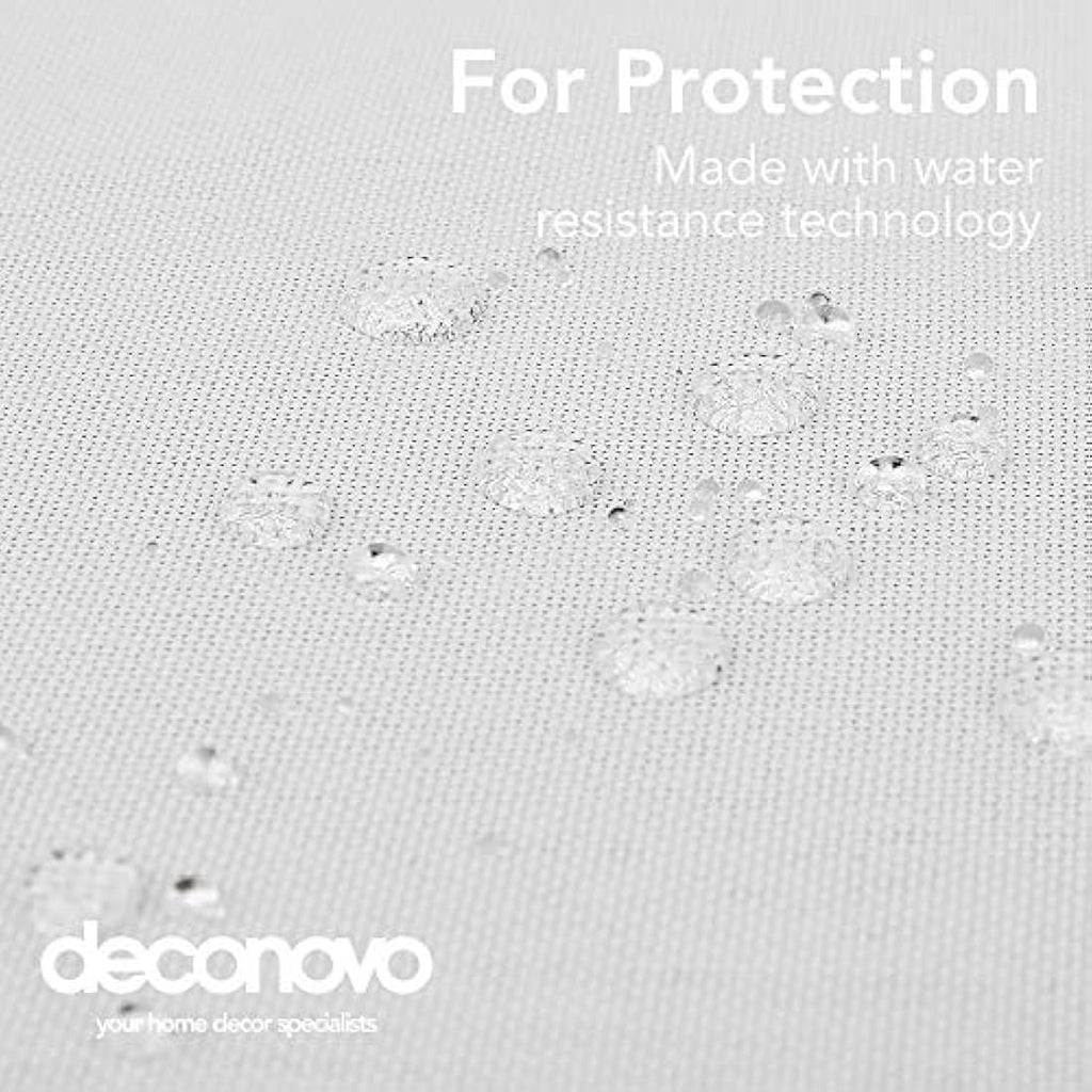 Deconovo Faux Linen Tablecloth – Water Resistant Rectangle, 52x70, White