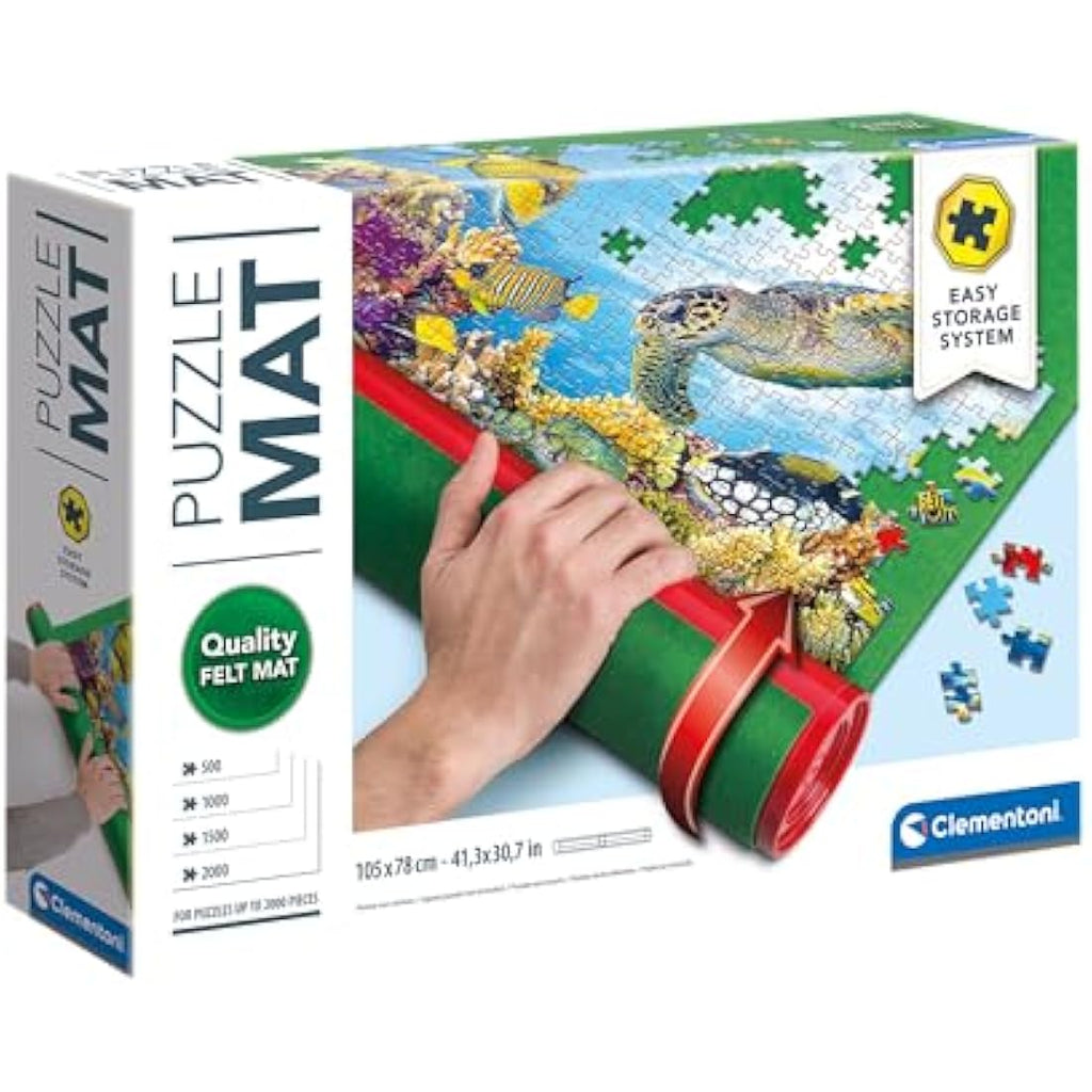 Clementoni Portable Puzzle Mat – Durable Plastic Storage for Kids