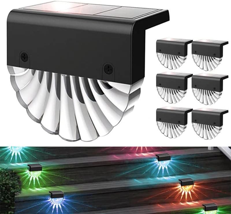 Auting Solar Garden Lights - 6 Pack Waterproof LED Fence & Patio Lighting