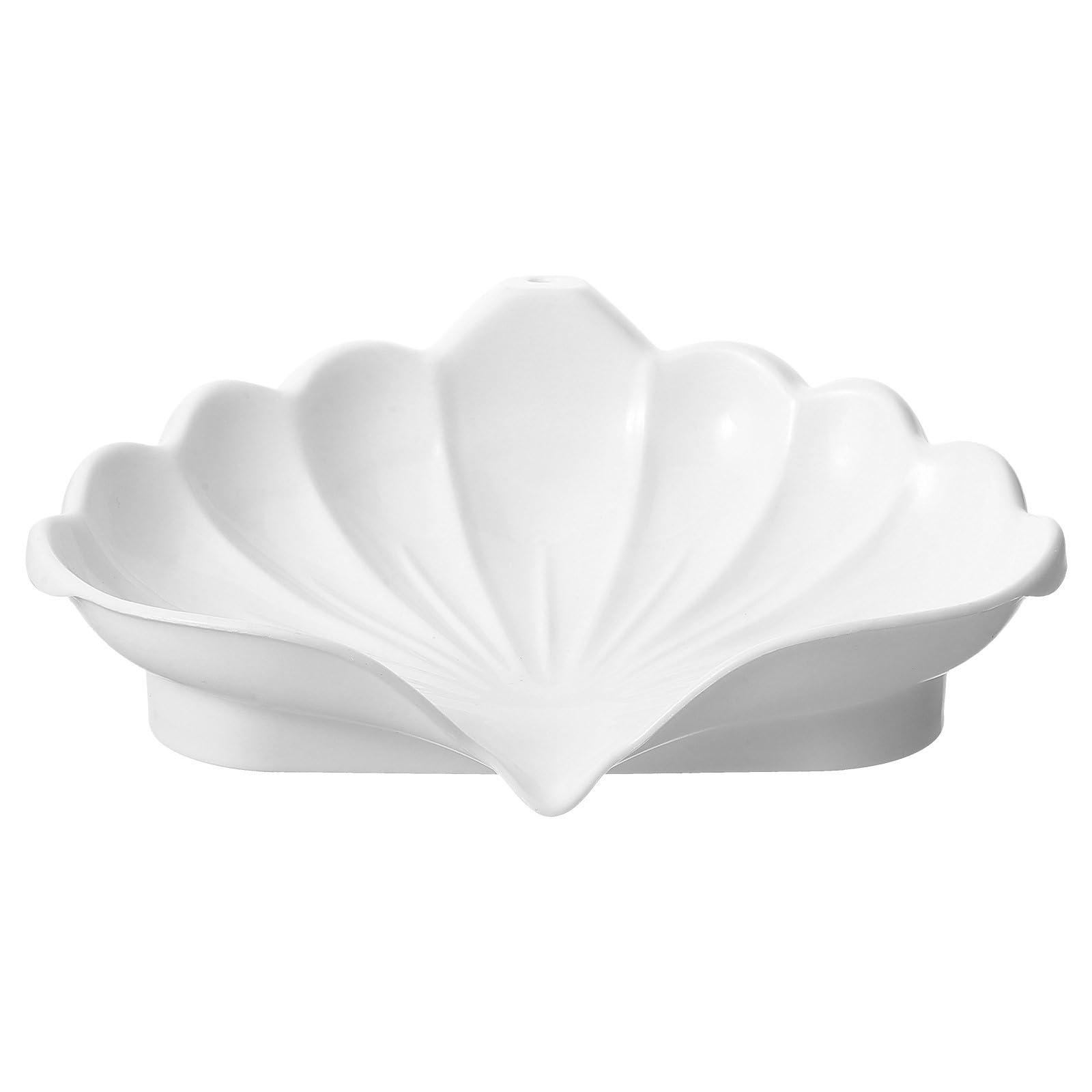 Mipcase Shell Soap Dish – White Non-Slip Bathroom Tray & Storage Holder