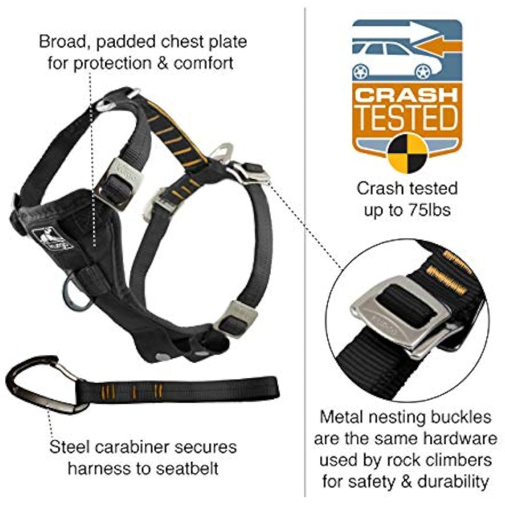 Kurgo Tru-Fit Dog Car Harness – Crash Tested Safety Vest with Tether