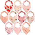 Baby Bandana Dribble Bibs | 10-Pack Absorbent Cotton Bibs