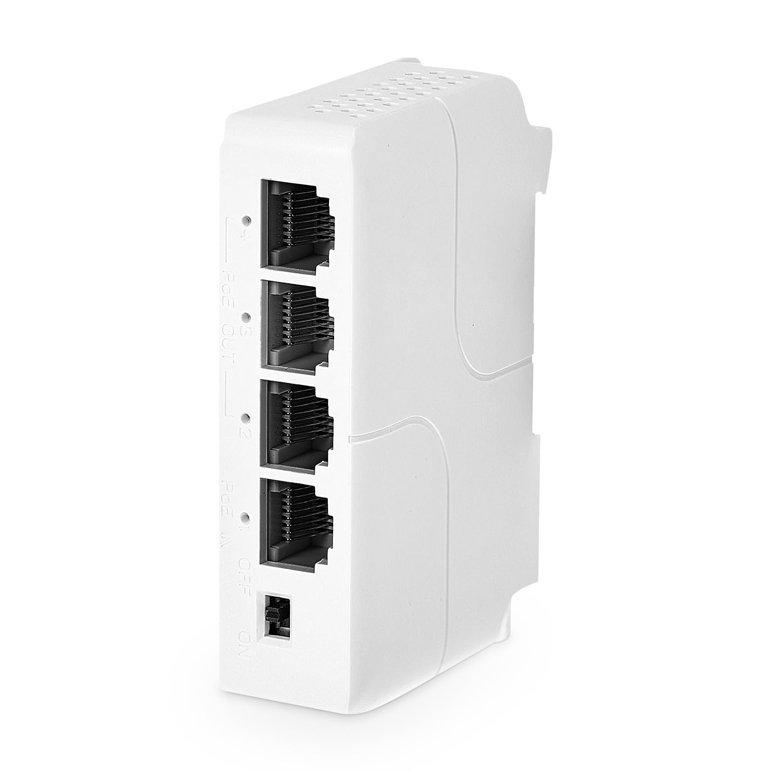 MokerLink 4 Port PoE Extender | 100Mbps 1-in 3-out PoE Repeater