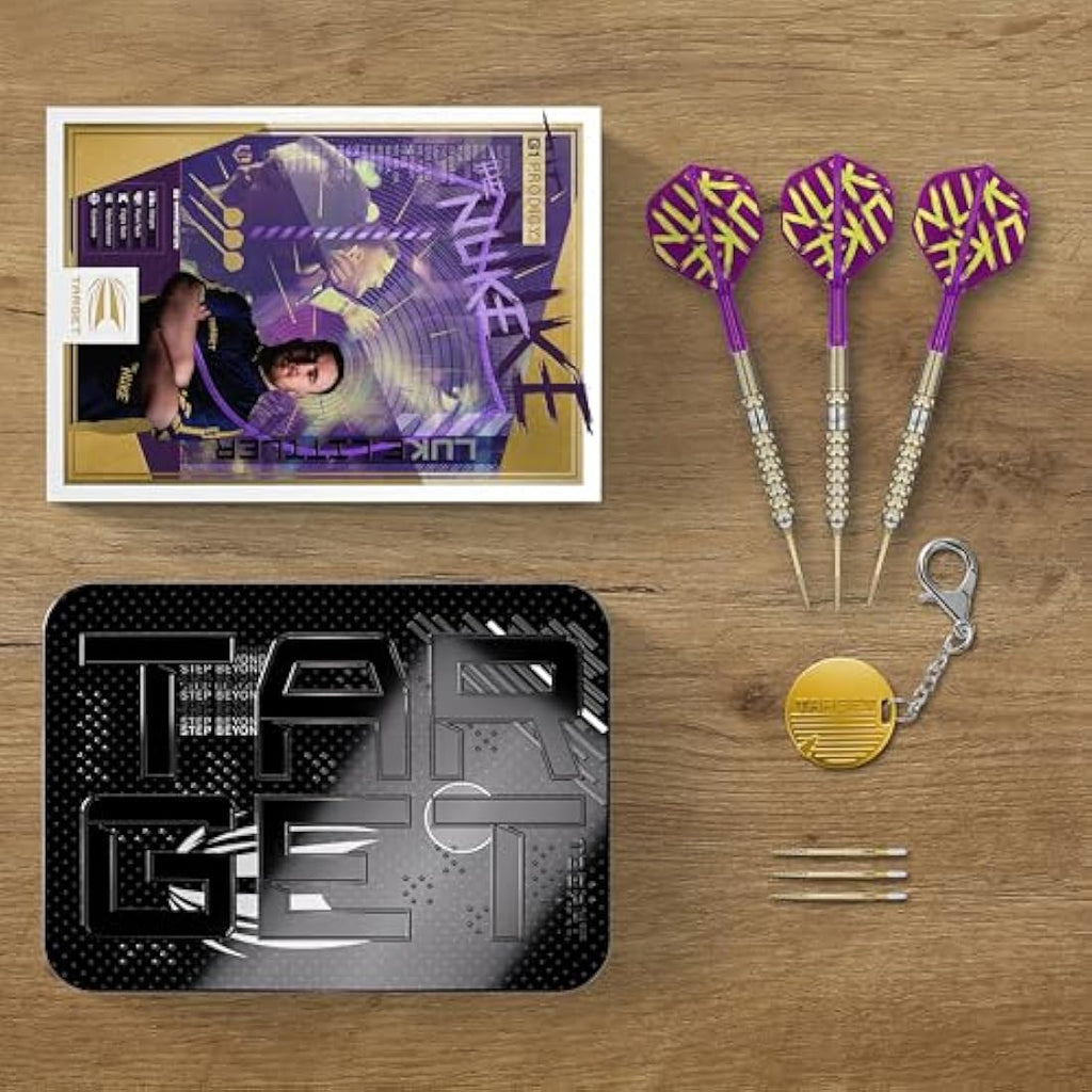 Target Darts Luke Littler G1 Prodigy 90% Tungsten Steel Tip Swiss Point