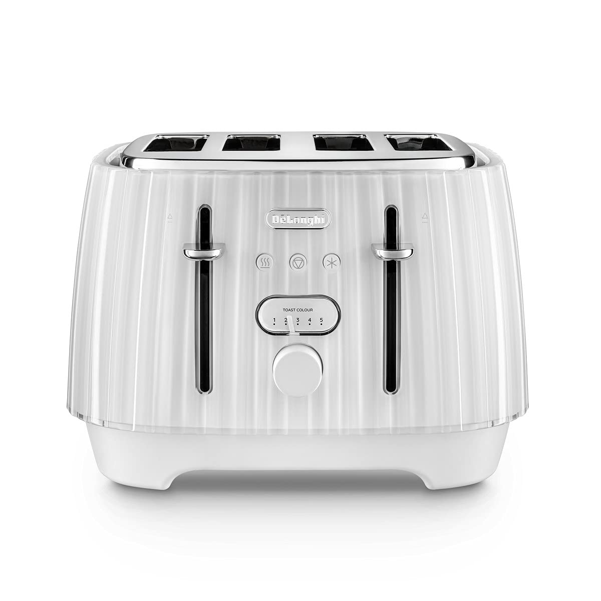 De'Longhi Ballerina 4-Slot Toaster | 1800W with 5 Browning Settings – White