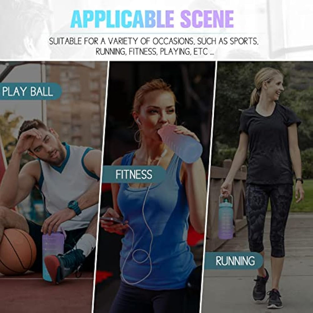 Jolof Store 2L Motivational Water Bottle | BPA Free Leakproof Sport Jug
