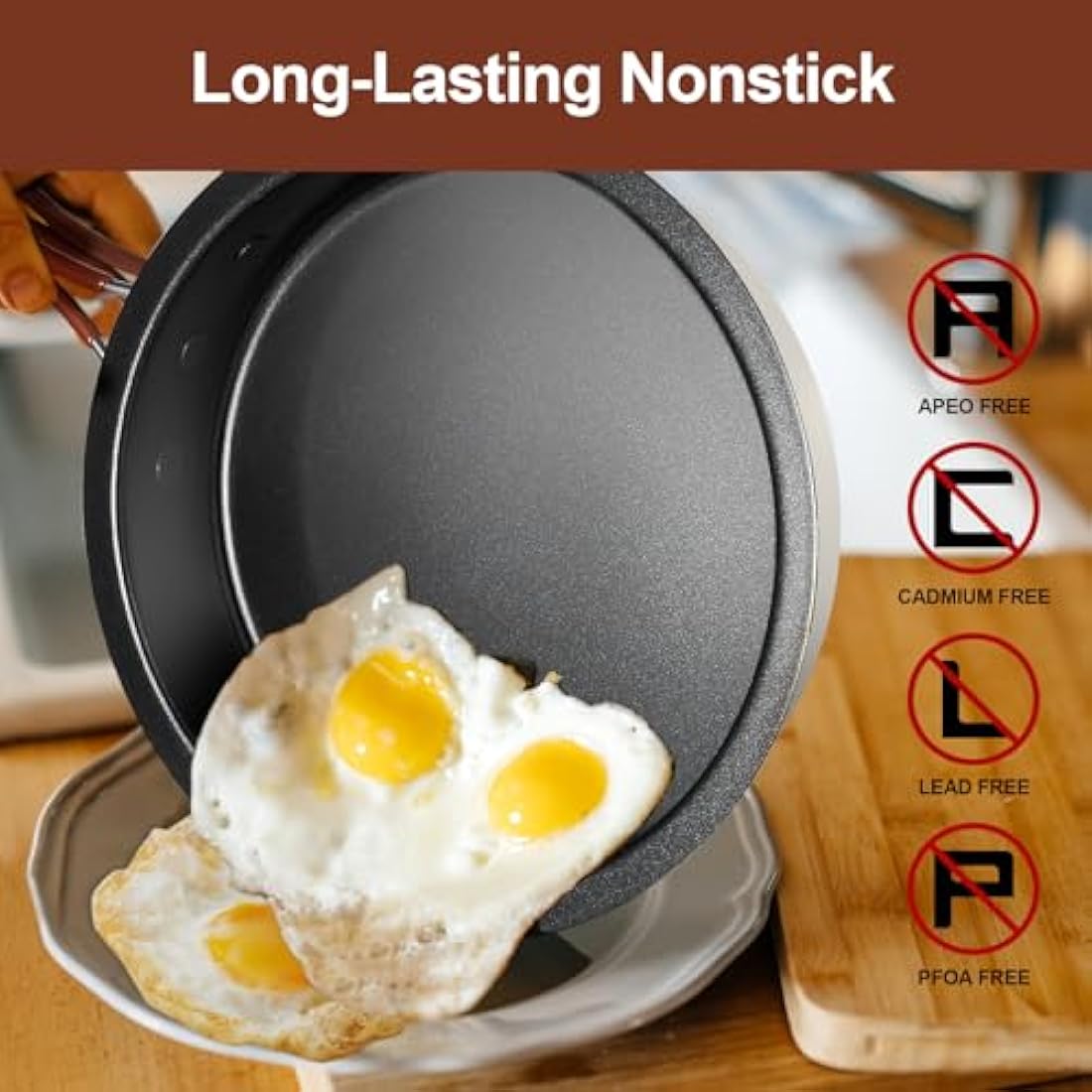 Odoland 10-Piece Camping Cookware Set – Non-Stick Aluminum Gear, Milk White