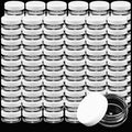 PINGEUI 100 Pcs 5ml Cosmetic Pots – Clear Plastic Sample Jars with Lids