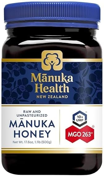 Manuka Health MGO 250+ Manuka Honey – 100% Pure New Zealand Honey, 250g