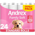 Andrex Family Soft Toilet Paper – 24 Bulk Rolls | 170 Sheets Per Roll
