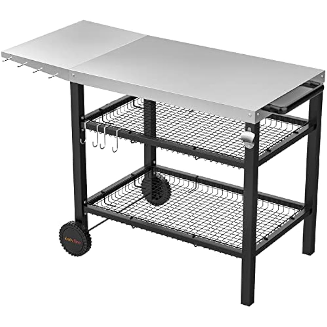 BBQ Prep Table – Stainless Steel Heavy Duty Grill Trolley