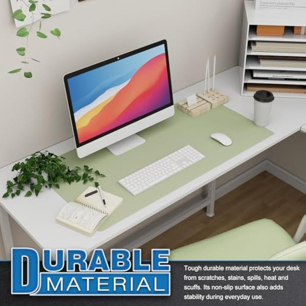 K KNODEL Dual-Sided Leather Desk Mat | Large Office Mouse Pad (80x40cm)