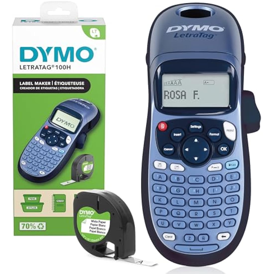Dymo LetraTag LT-100H Handheld Label Maker | Thermal Printer | Blue