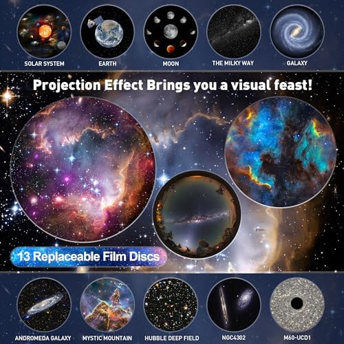 Mexllex 13-in-1 Planetarium Galaxy Projector | 12-Disc Starry Night Light