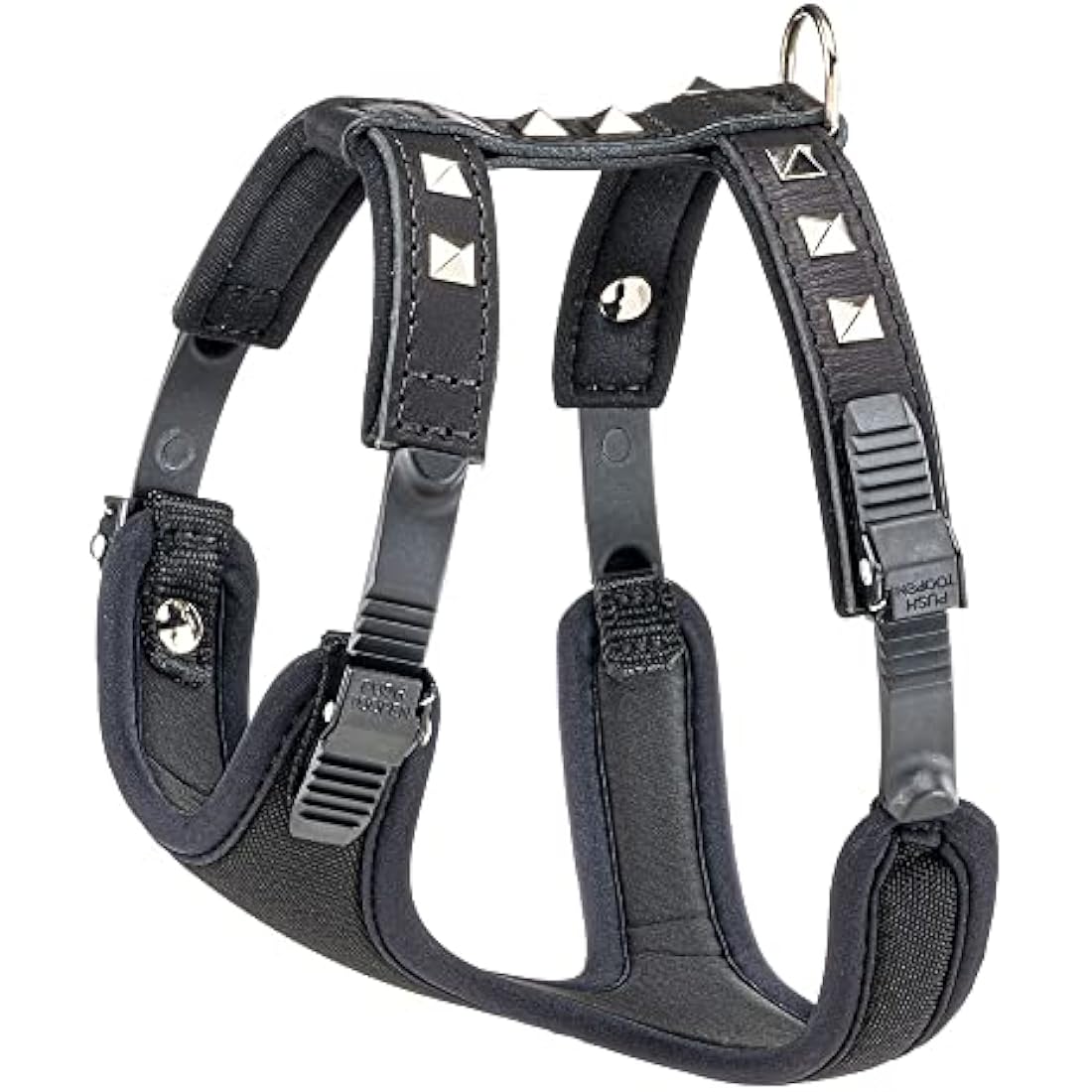 Ferplast Giotto Luxor Leather Dog Harness | Adjustable Black - Small