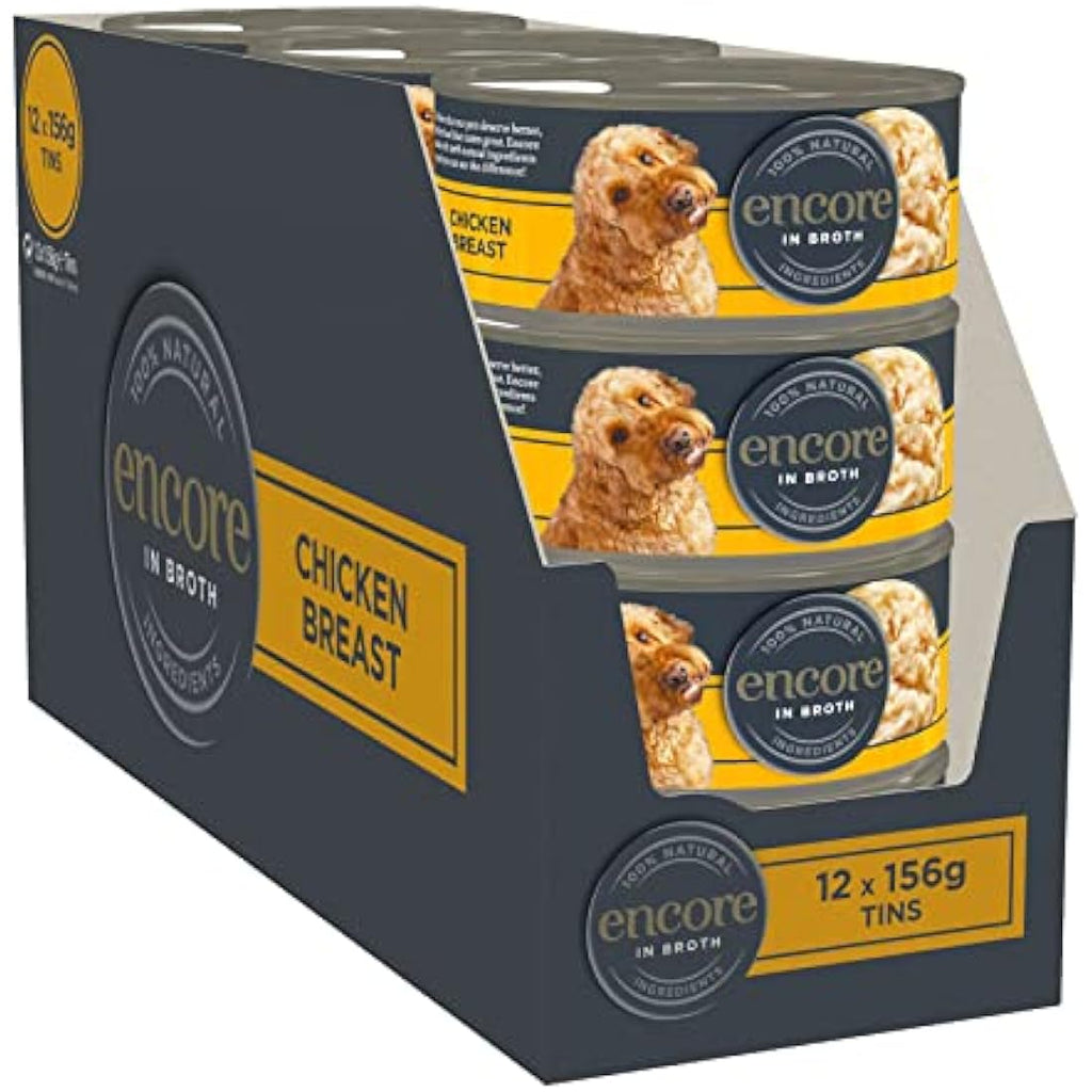 Encore Natural Wet Dog Food | Chicken Breast with Rice | 12 x 156g Tins