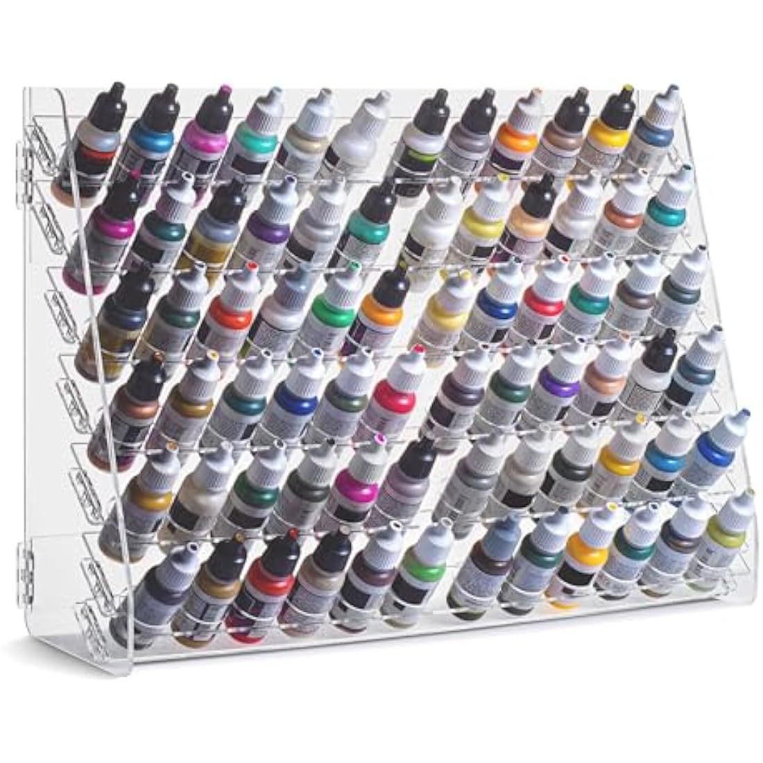 Plydolex Acrylic Paint Rack Organizer - 72 Hole Wall-Mounted Storage