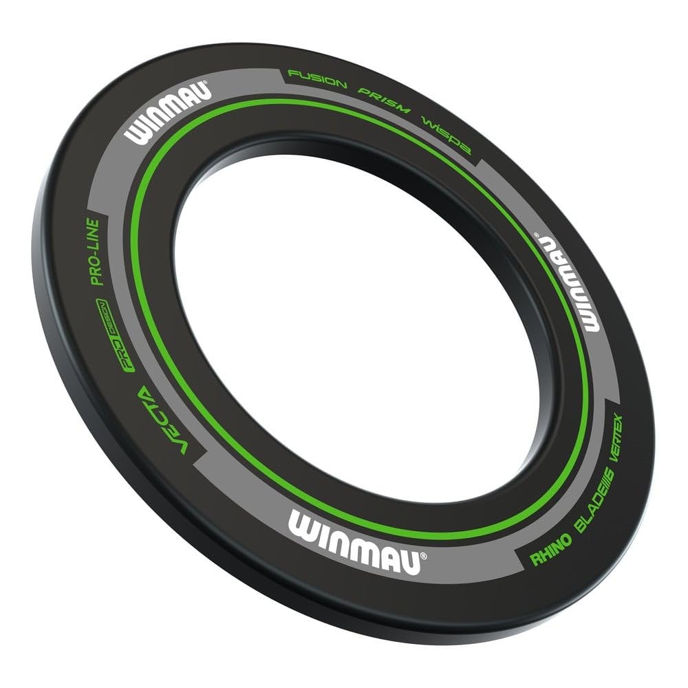 Winmau Dartboard Surround Ring - Black and Green Foam Wall Protector