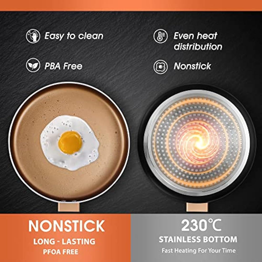 9-Piece Nonstick Cookware Set | Induction Kitchen Pots & Pans