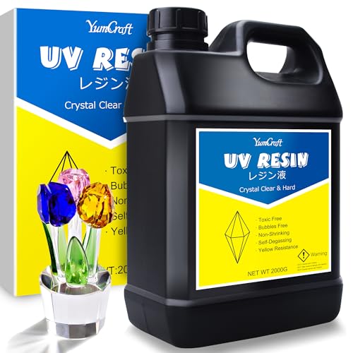 UV Resin – 2000g Crystal Clear Hard Type Glue for Jewelry