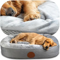 Elite Paws UK Orthopaedic Dog Bed – Bolstered Fleece Bed in Light Grey