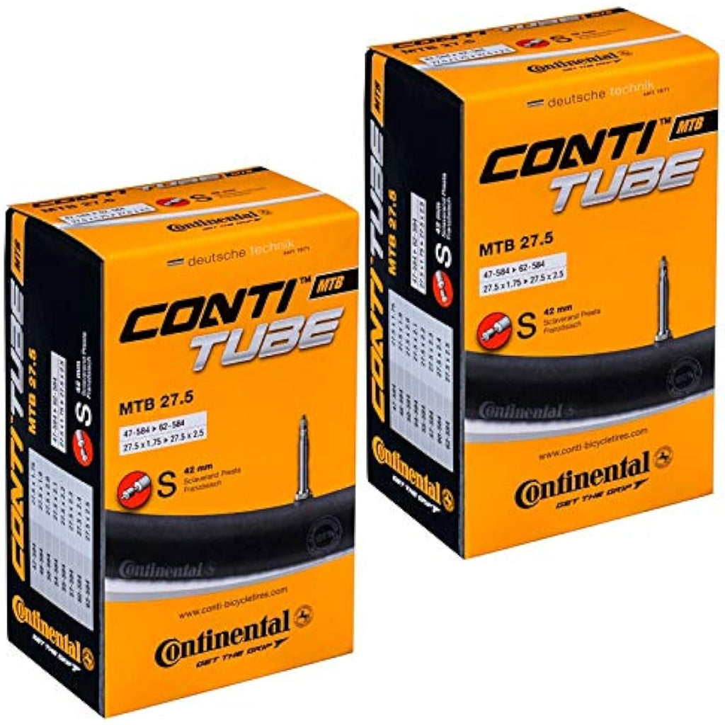 Continental MTB Inner Tubes 27.5 x 1.75-2.5 | Presta Valve (2-Pack)