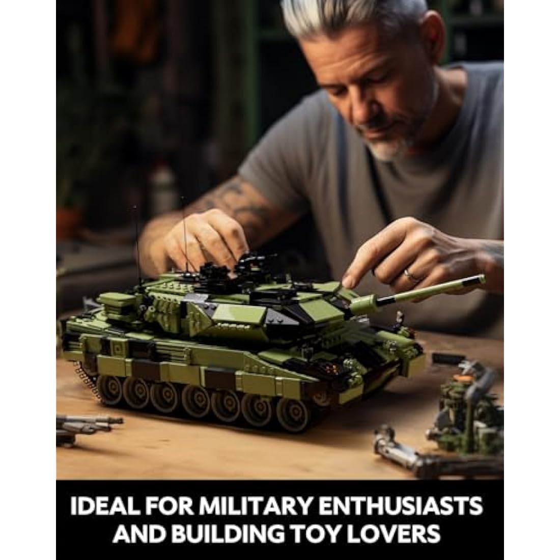 Nifeliz Leopard II A7 WW2 Military Tank Building Set - 2068 Pieces
