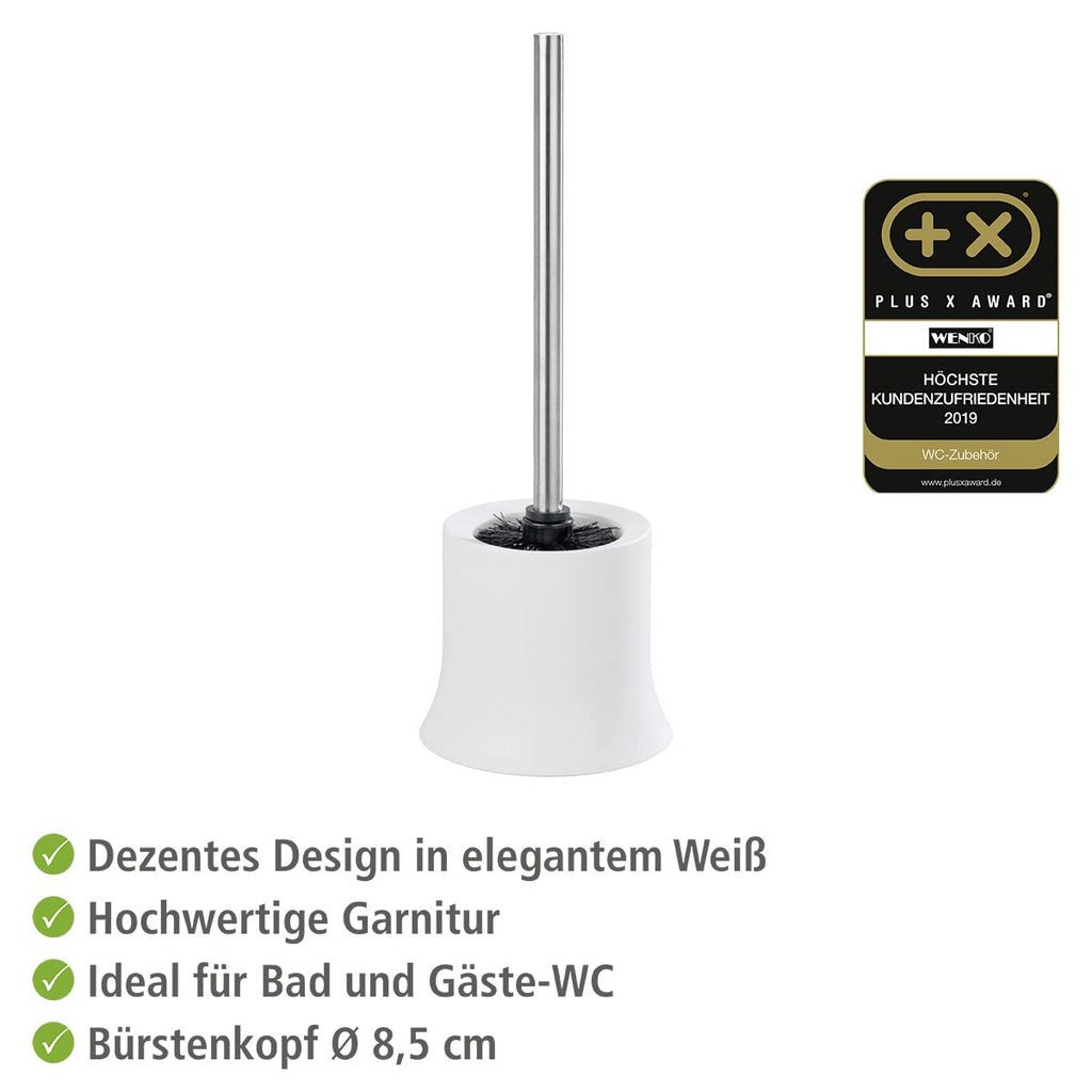 Wenko 18751100 WC Brush Set Basic White, Plastic, 14 x 38 x 14 cm, White - image 5