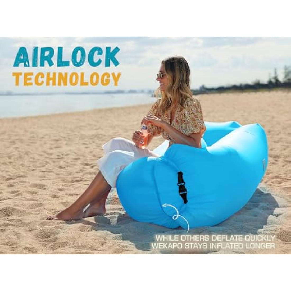 Wekapo Inflatable Lounger Air Sofa – Portable Waterproof Camping Hammock