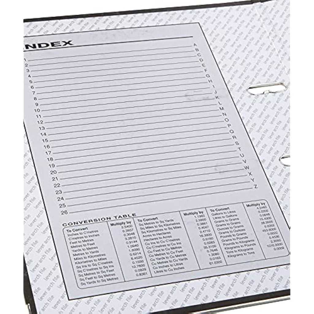 Q-Connect A4 Lever Arch File Black Marbled - 70mm Capacity (10 Pack)