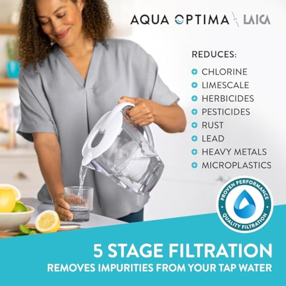 Aqua Optima Evolve+ Water Filter Cartridges | 6 Pack | Brita Compatible