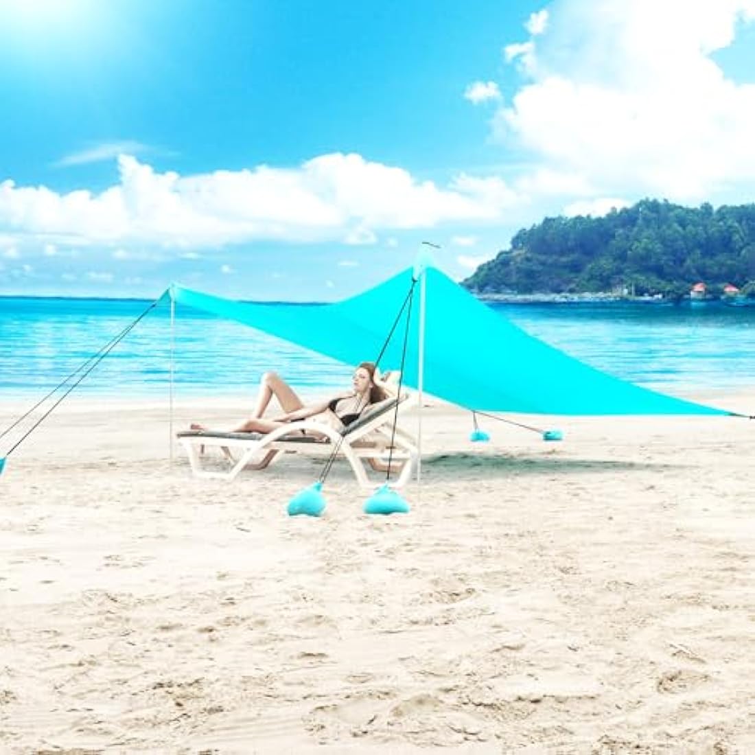 Jolof Store Beach Canopy – 3x3m Portable Sun Shelter with UPF50+ Protection