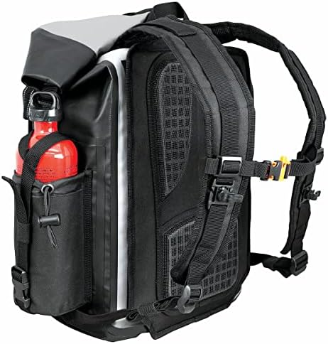 Nelson-Rigg Hurricane Waterproof Backpack & Tail Pack - 30L Black/Gray