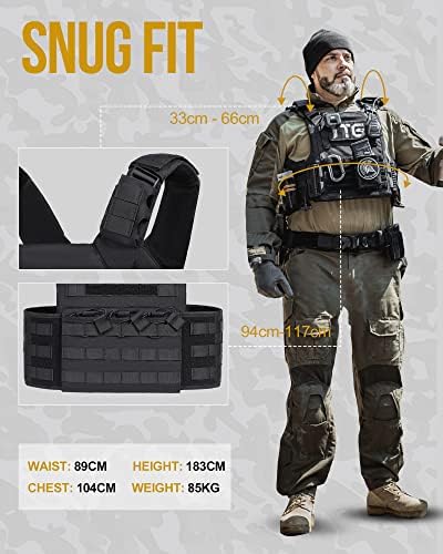 OneTigris PLPC Plate Carrier – 500D Nylon Tactical Airsoft Vest