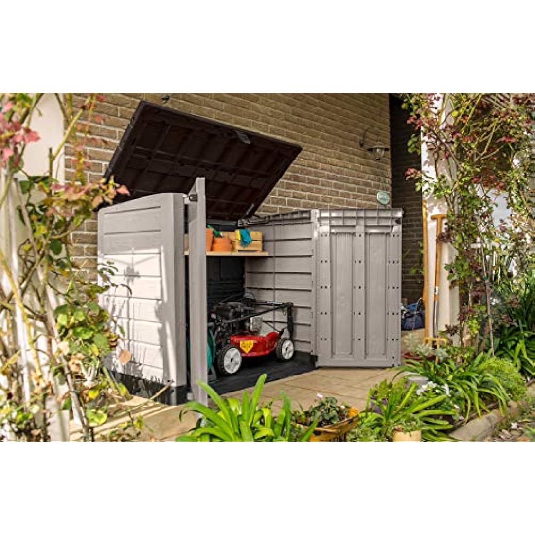 Keter Store-It-Out Pro Resin Garden Storage Shed | 1200L Beige & Brown