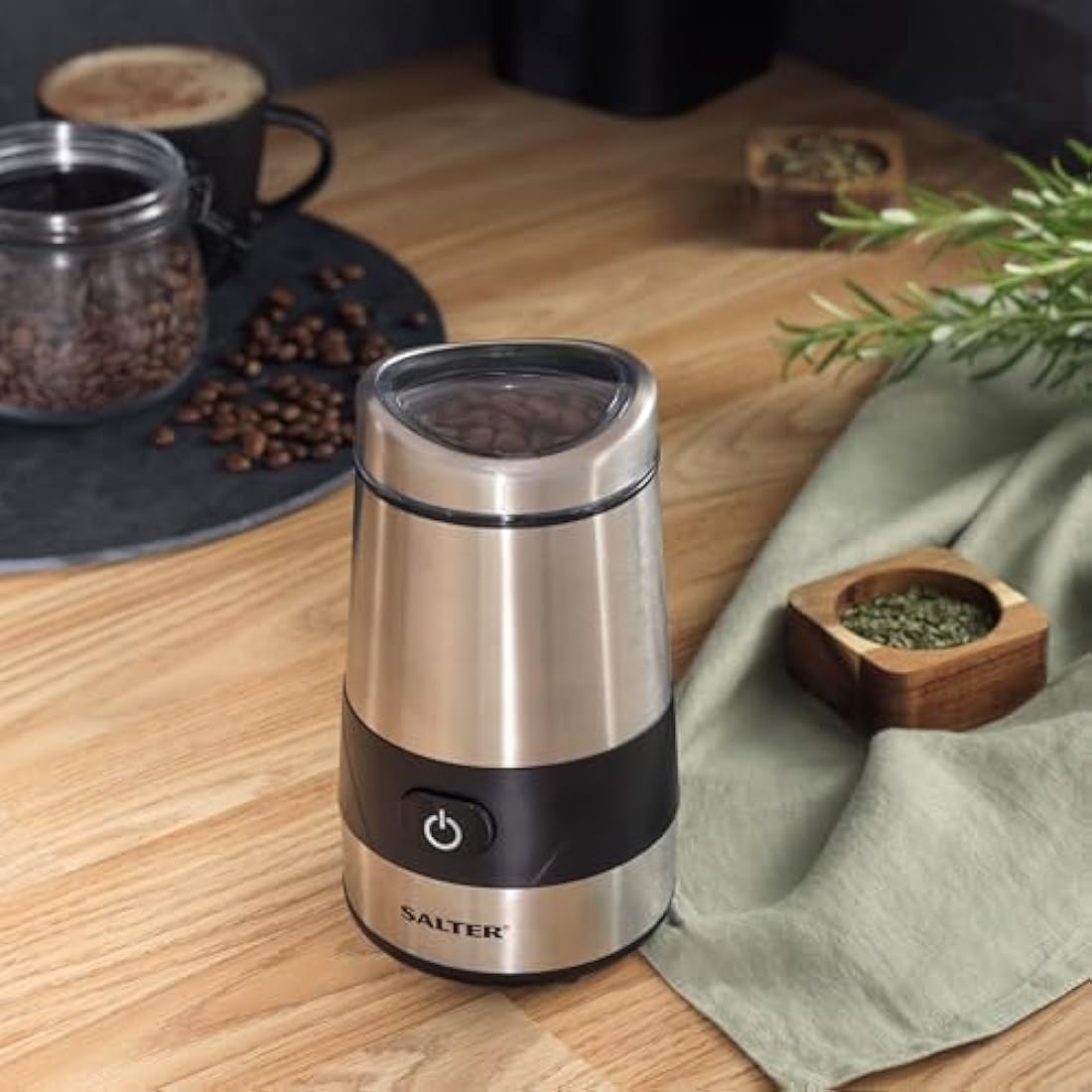 Salter EK2311 Electric Coffee Grinder – 200W Stainless Steel Spice Mill