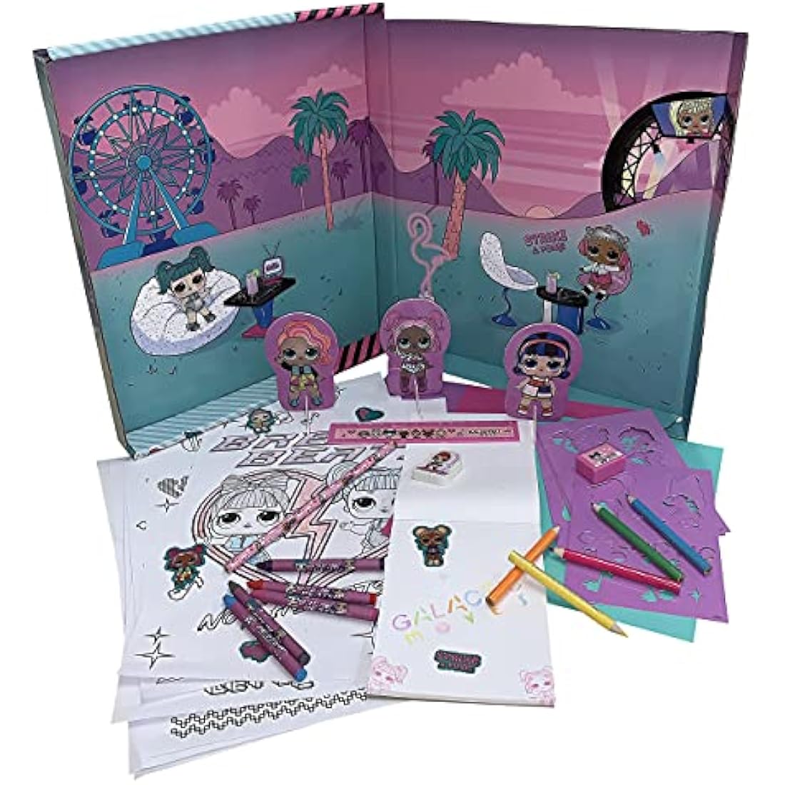 LOL Surprise Large Art Set | Kids Colouring Kit with Stickers