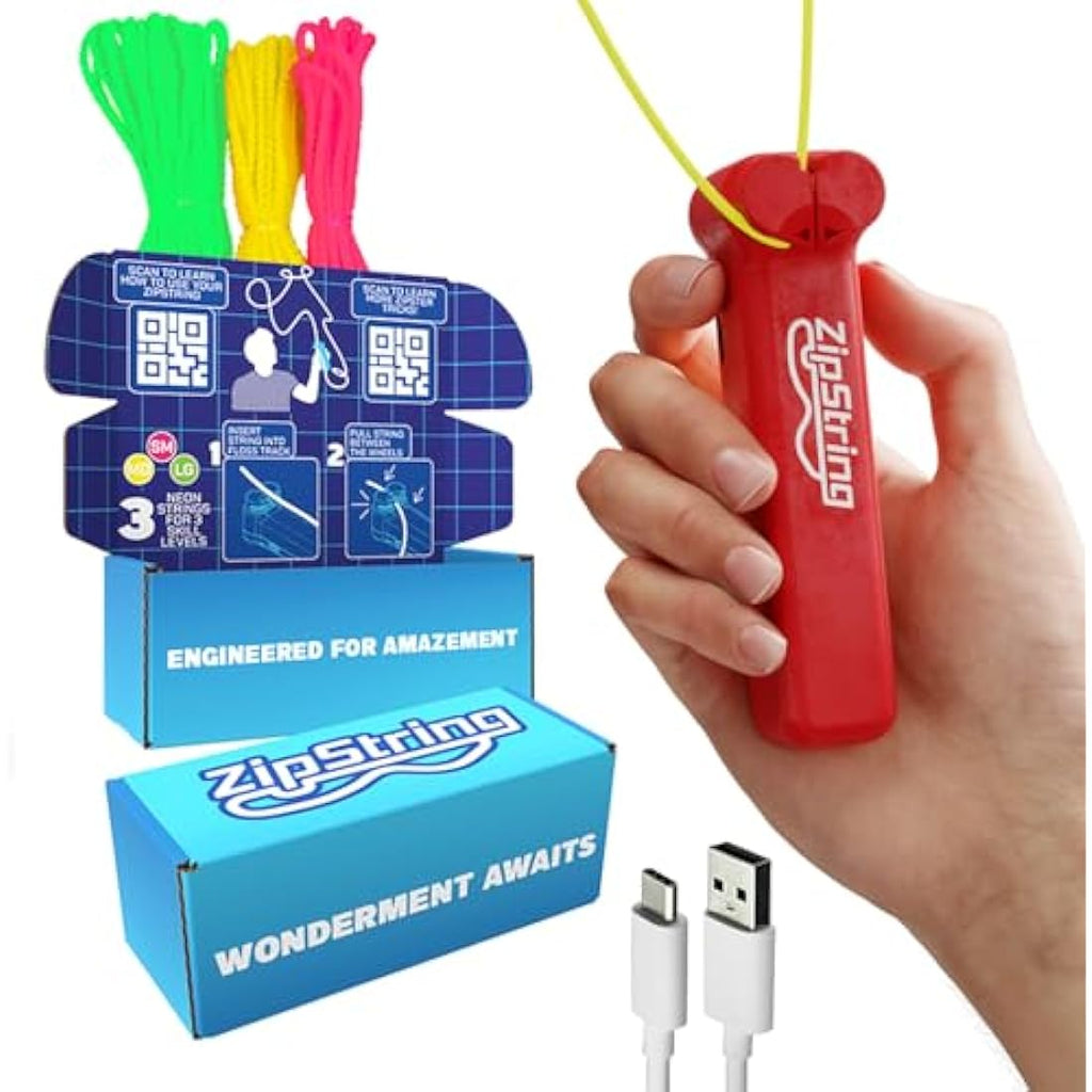 ZipString Rope Launcher – Gravity-Defying Fidget Toy – Rock It Red