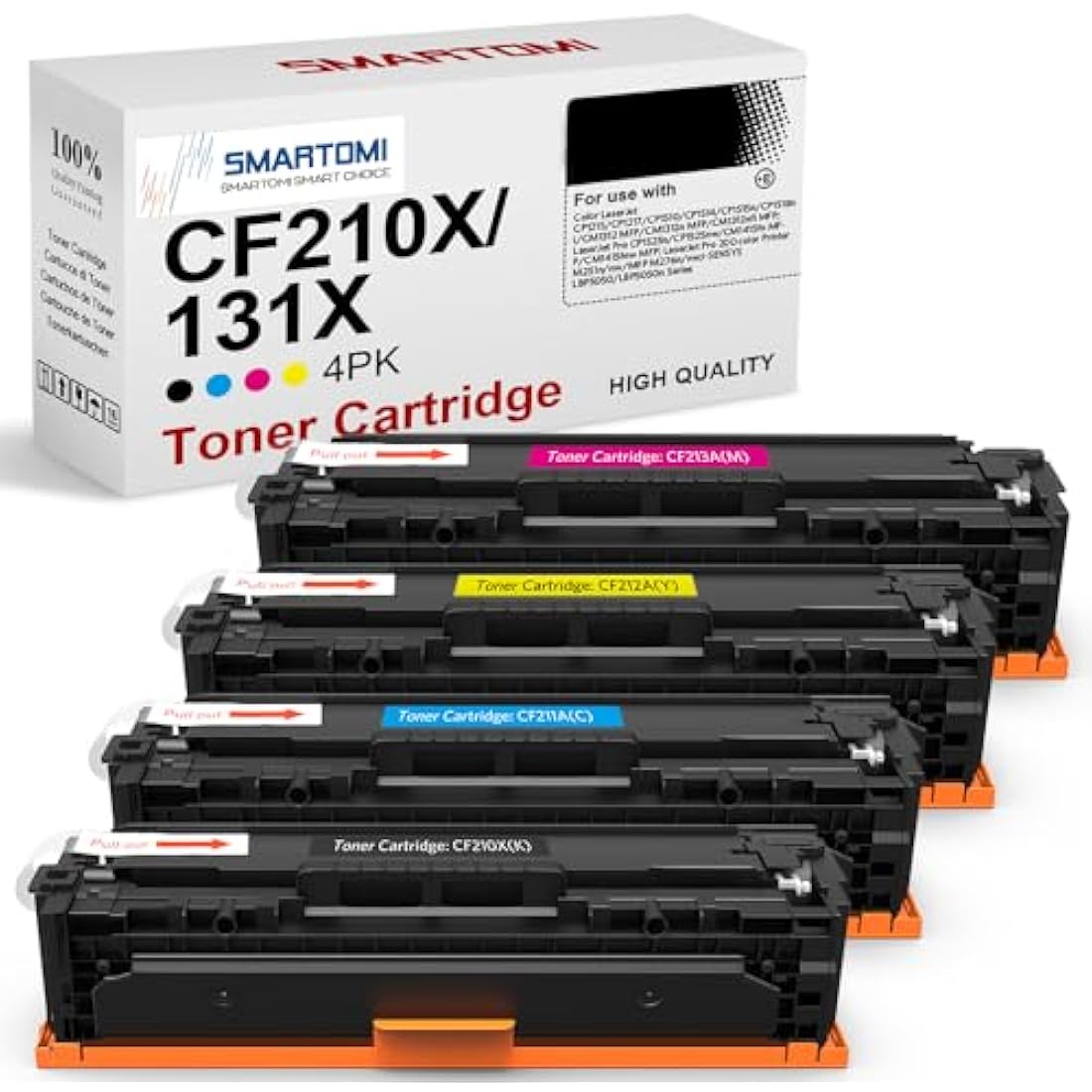 SMARTOMI 131X Toner Cartridge 4-Pack for HP LaserJet Pro 200 M276nw M251nw