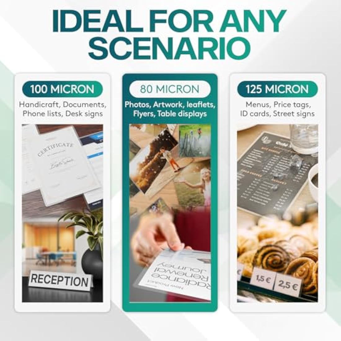 ACROPAQ A3 Laminating Pouches - 160 Micron Glossy Finish - 50 Pack