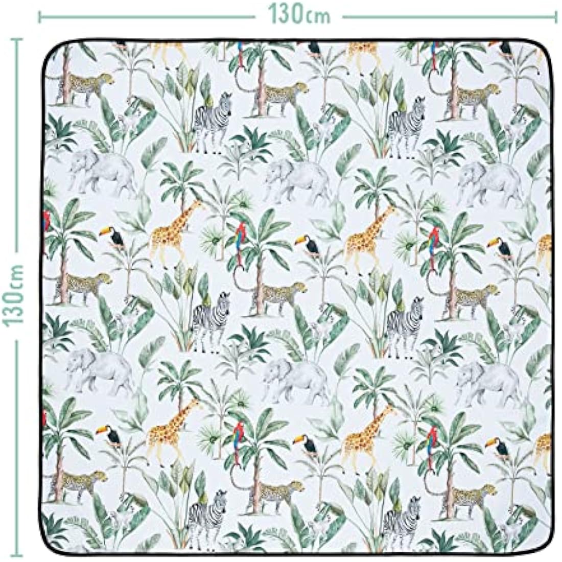 Baby Splash Mat – Waterproof Non-Slip Tropical Jungle