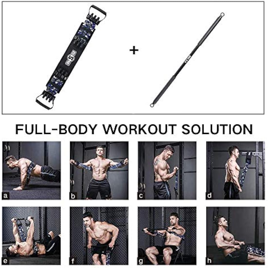 INNSTAR Portable Home Gym Set | Resistance Band Bench Press & Squat Kit