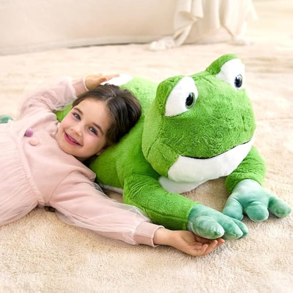 IKASA Giant Frog Stuffed Animal – 78cm Large Kawaii Plush Toy Pillow