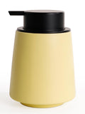 Autumnlife Matte Yellow Ceramic Soap Dispenser – 14oz Refillable Lotion Pump