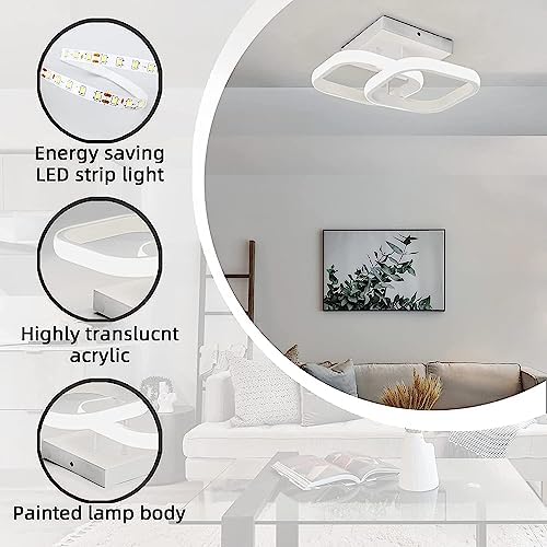22W Modern Square LED Ceiling Light | Dimmable 3-Color Lamp