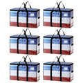 TAILI Extra Large Moving Bags | 6 Pack Clear Heavy Duty Storage Totes